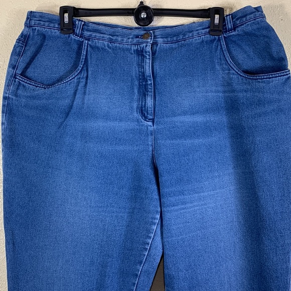 Allison Daley Jeans Pants Blue 22W Mid Rise 100% Cotton Medium Wash Ankle Crop - Picture 4 of 13